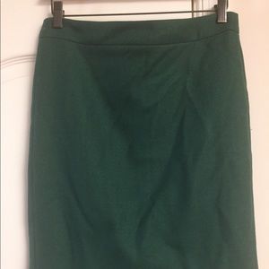 Jcrew Green Pencil Skirt